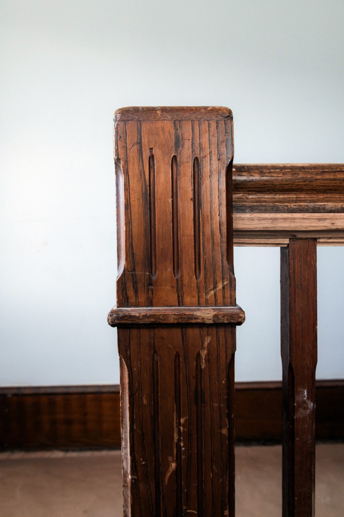 historic home banister custom woodwork Thurman Diethelm Construction