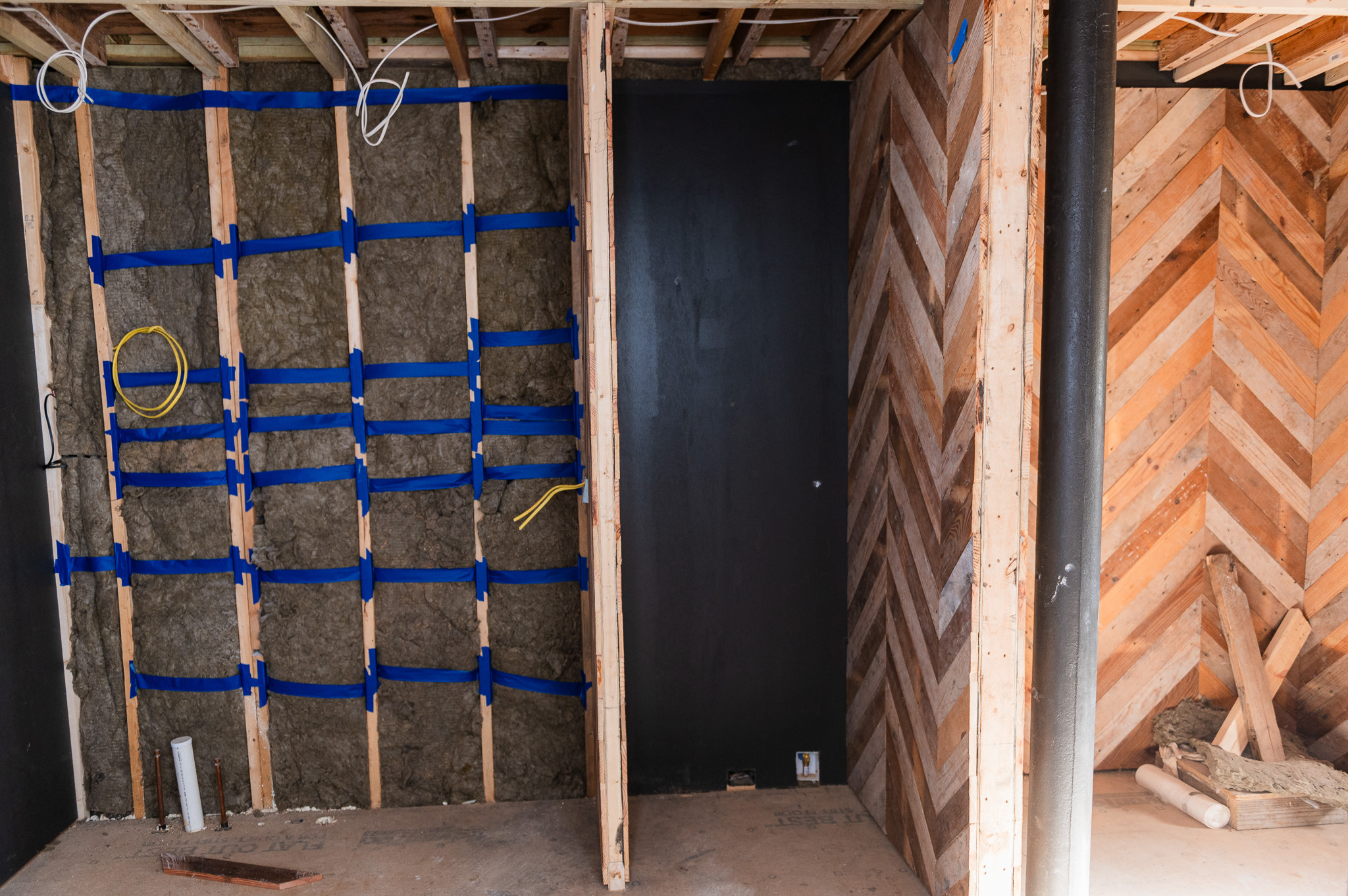 in progress restoration thurman diethelm construction asheville worksite